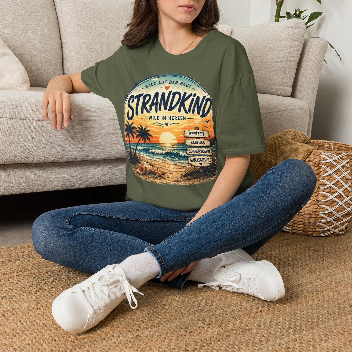 Strandkind T-Shirt – Salz auf der Haut, Wild im Herzen | Sommer & Meer Motiv