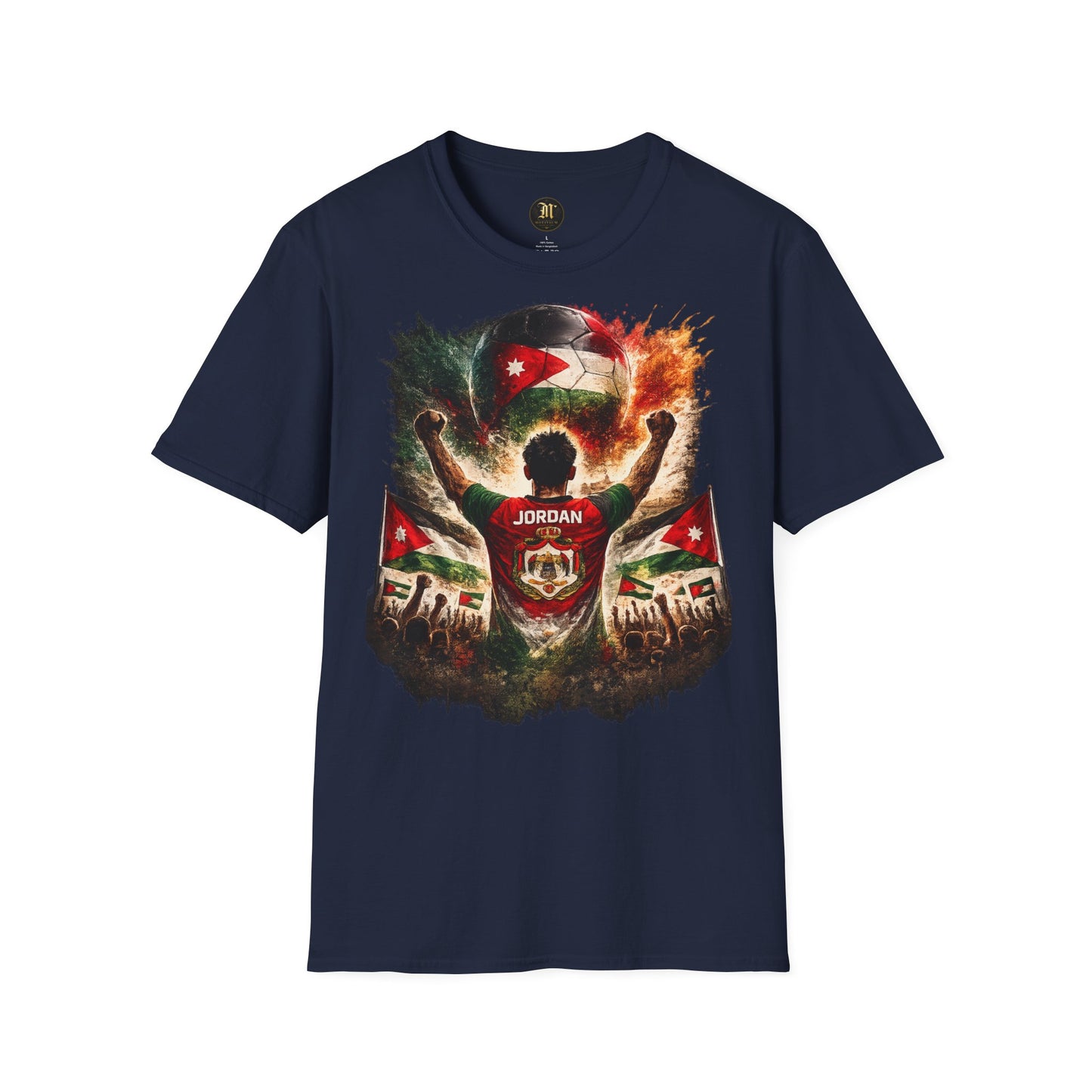 Jordanien Fußball Fan T-Shirt – Jordanien Flagge Supporter Design | Fußball Fanartikel | Geschenk für Fußballfans