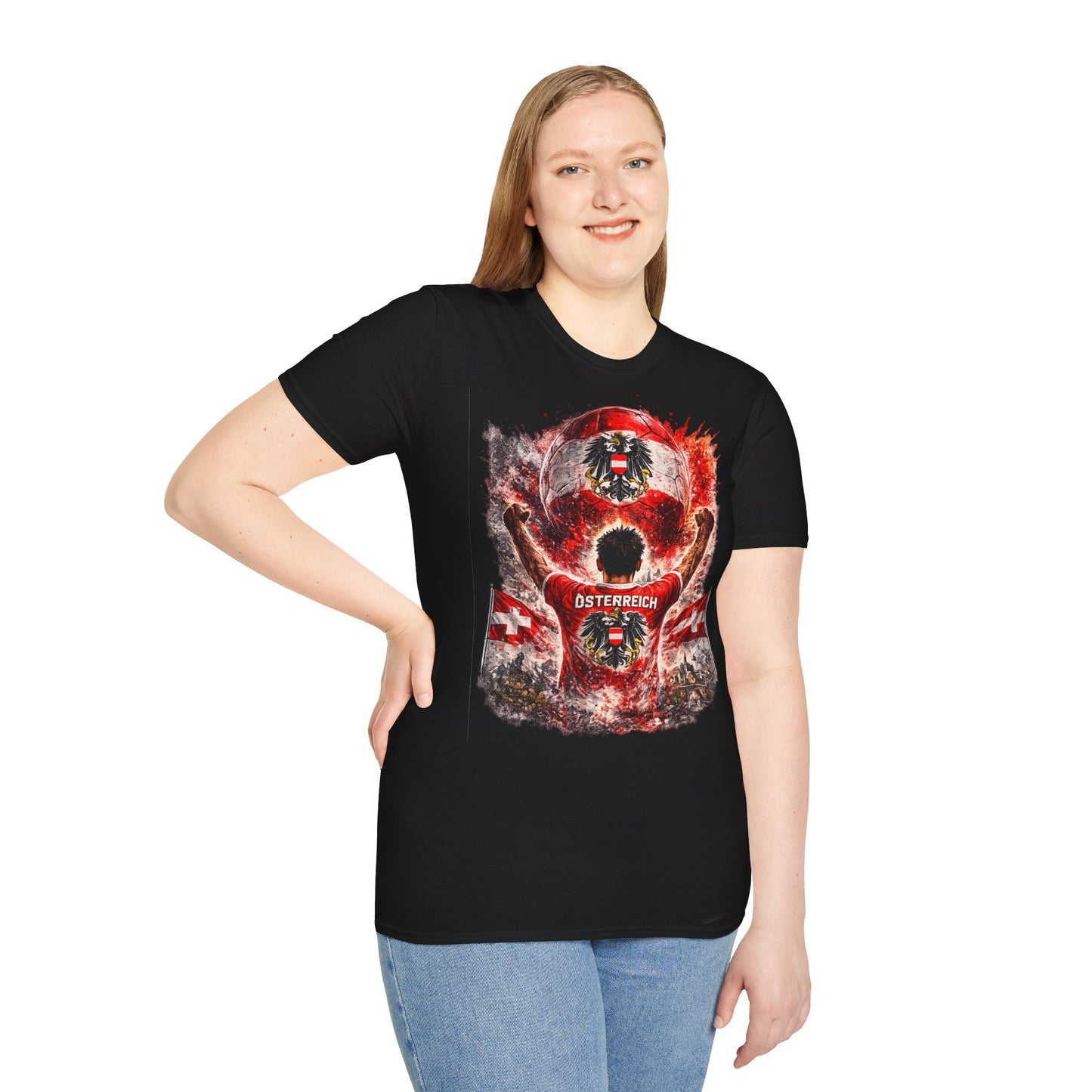 Österreich Fußball Fan T-Shirt – Österreich Flagge Supporter Design | Fußball Fanartikel | Geschenk für Fußballfans
