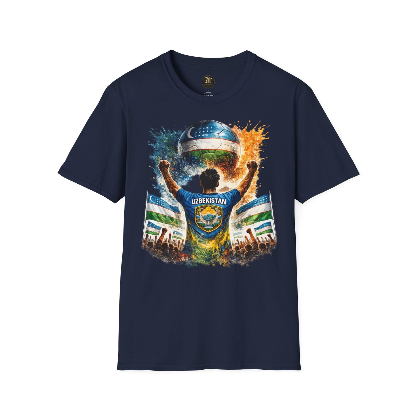 Usbekistan Fußball Fan T-Shirt – Usbekistan Flagge Supporter Design | Fußball Fanartikel | Geschenk für Fußballfans