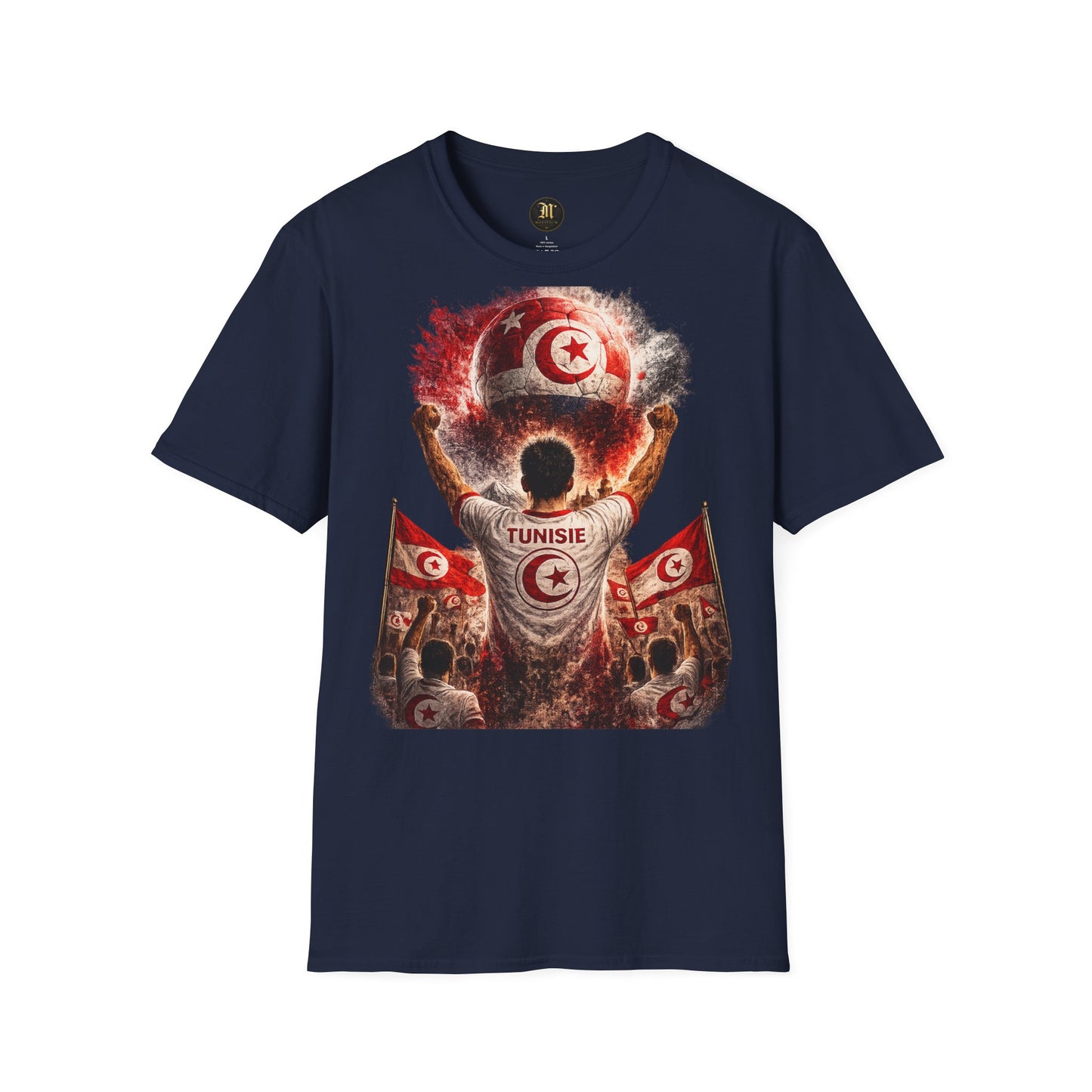 Tunesien Fußball Fan T-Shirt | Tunesien Supporter Shirt | Tunisia Fan Design | Fußball Fanartikel | Geschenk für Tunesien Fans