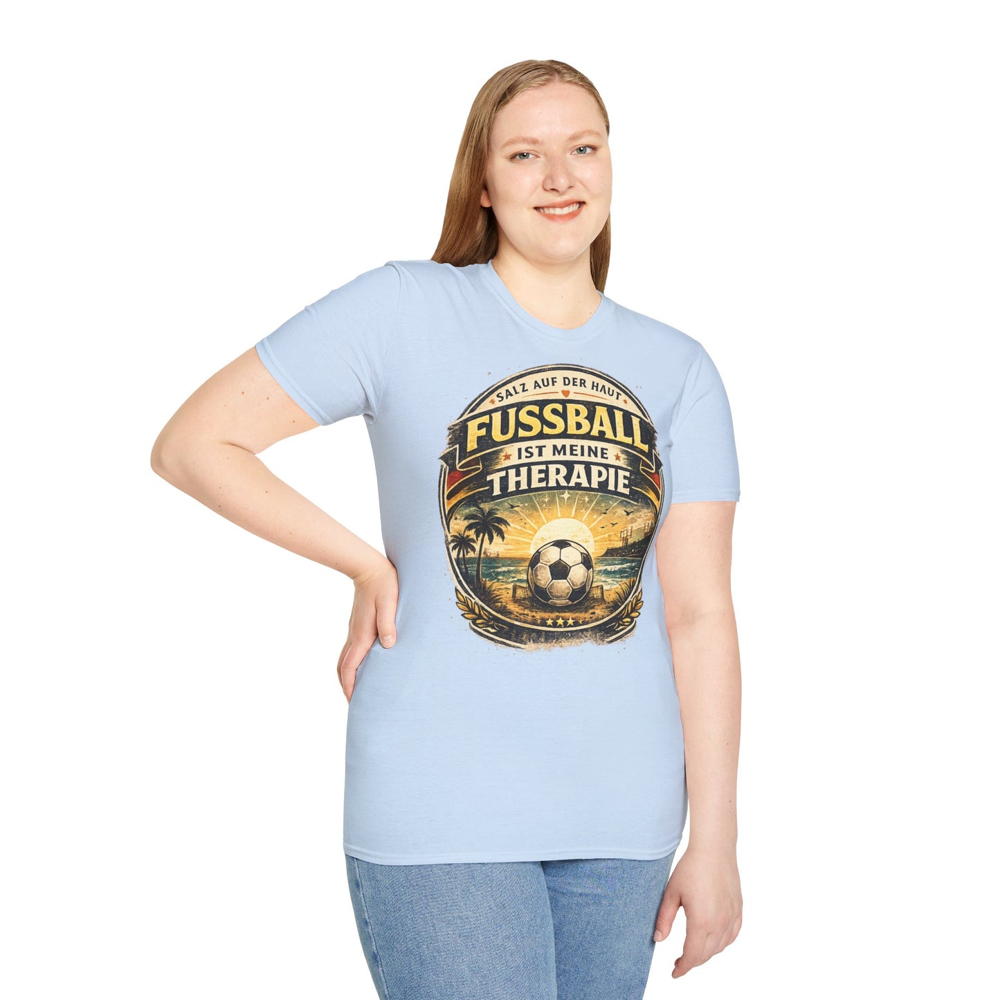 Fußball ist meine Therapie Shirt | Vintage Fußball Sommer Beach Lifestyle T-Shirt
