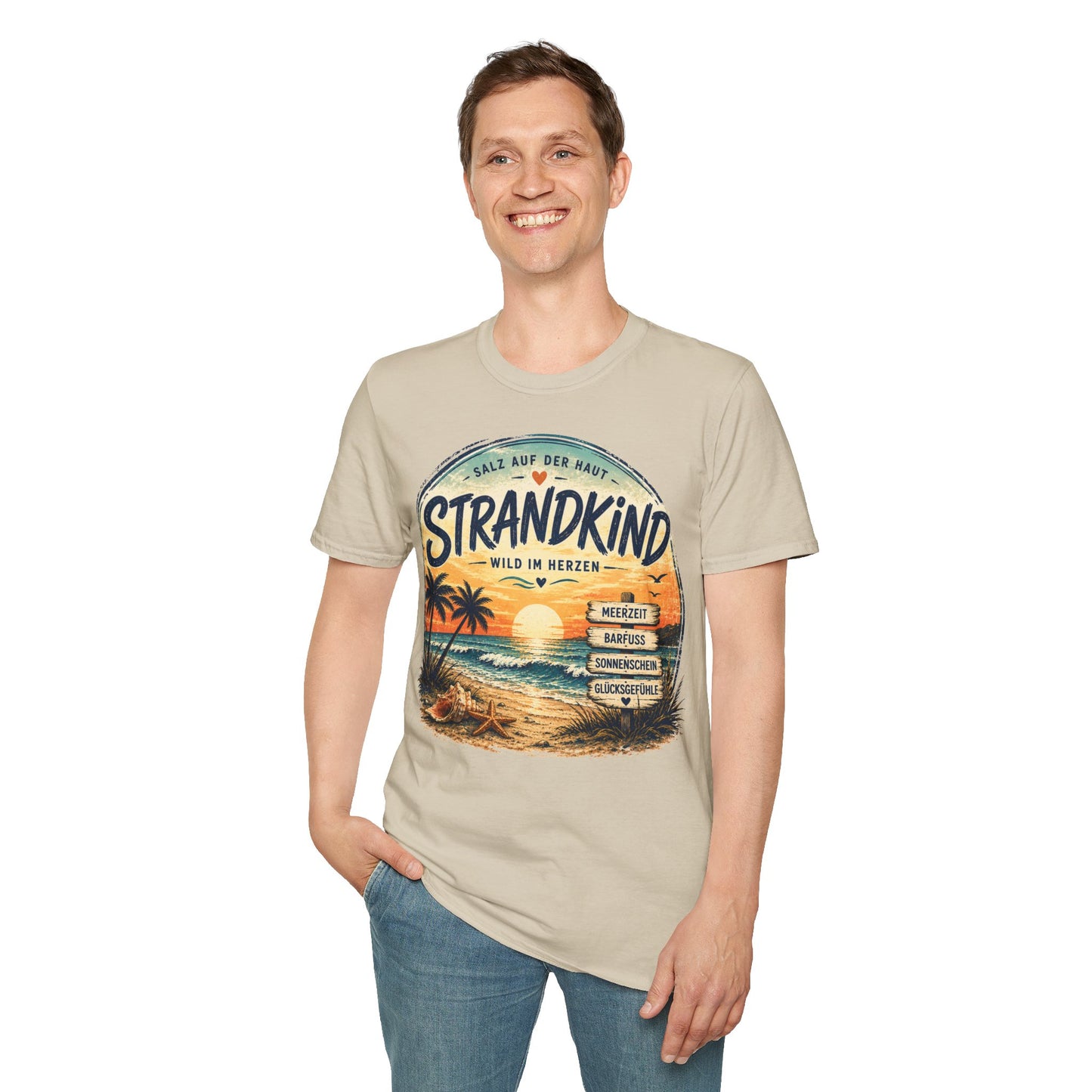 Strandkind T-Shirt – Salz auf der Haut, Wild im Herzen | Sommer & Meer Motiv
