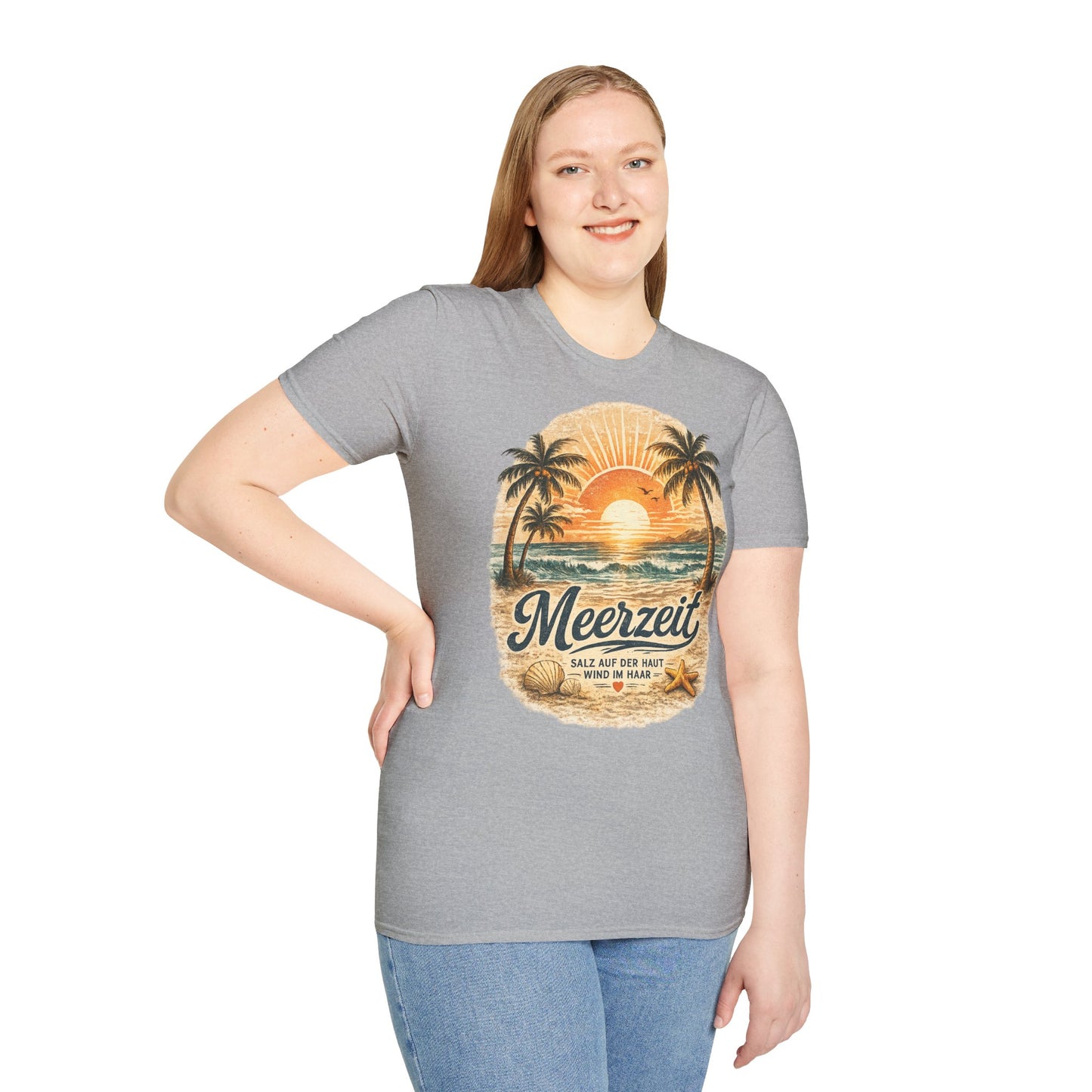 Meerzeit T-Shirt – Salz auf der Haut, Wind im Haar | Vintage Strand Shirt | Sommer Urlaub Meer Geschenk