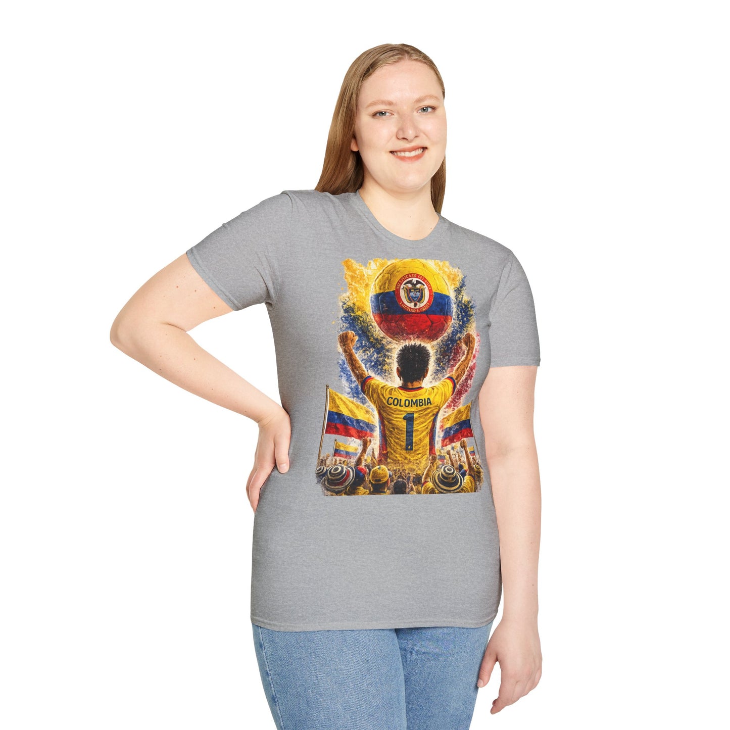 Kolumbien Fußball Fan T-Shirt | Kolumbien Supporter Shirt | Colombia Fan Design | Fußball Fanartikel | Geschenk für Kolumbien Fans