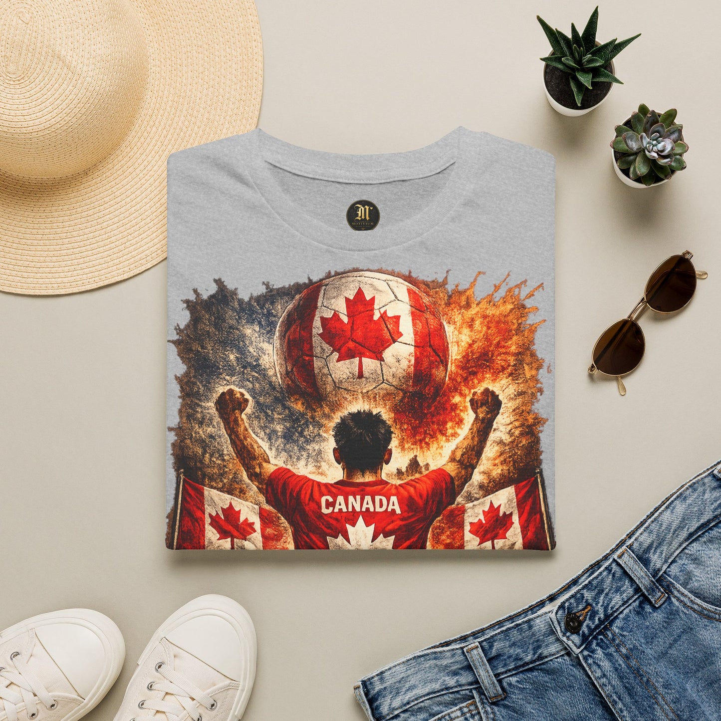 Kanada Fußball Fan T-Shirt | Kanada Supporter Shirt | Canada Fan Design | Fußball Fanartikel | Geschenk für Kanada Fans