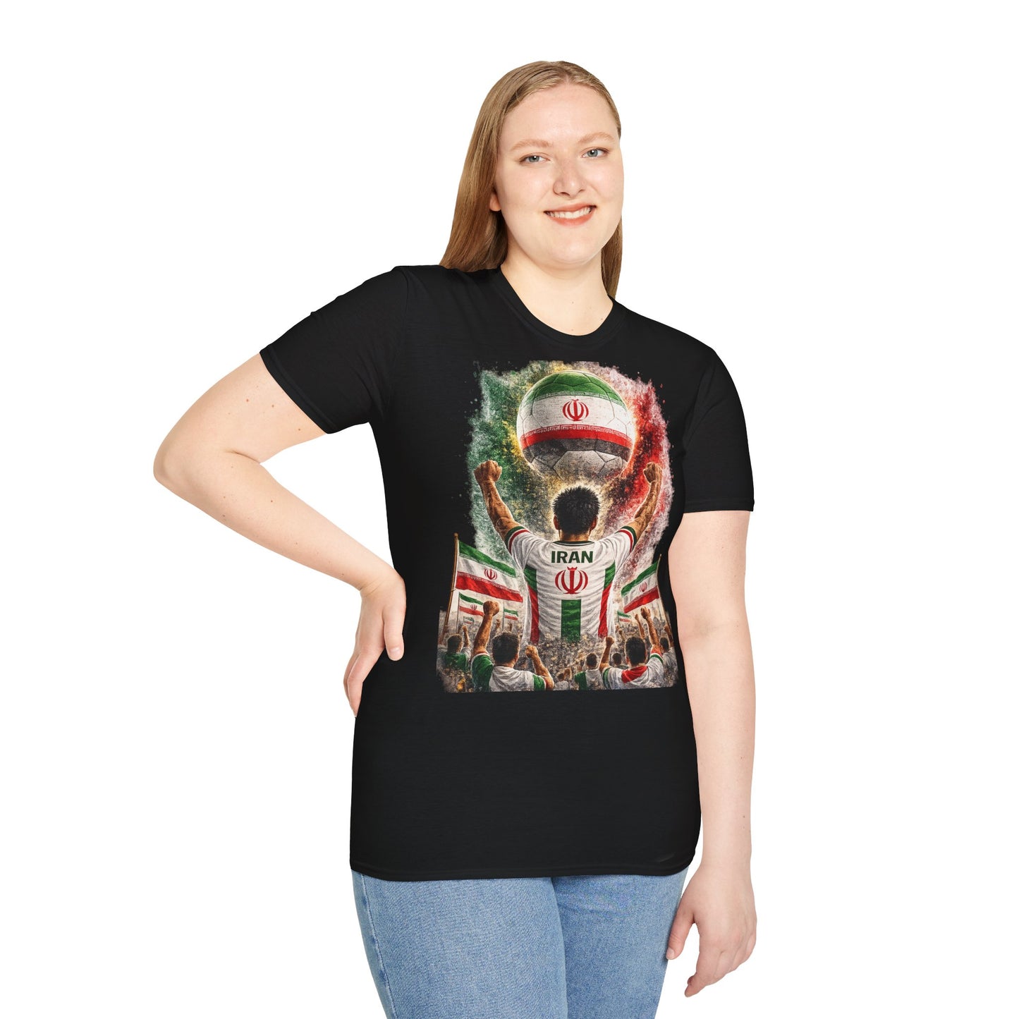 Iran Fußball Fan T-Shirt | Iran Supporter Shirt | Iran Fan Design | Fußball Fanartikel | Geschenk für Iran Fans