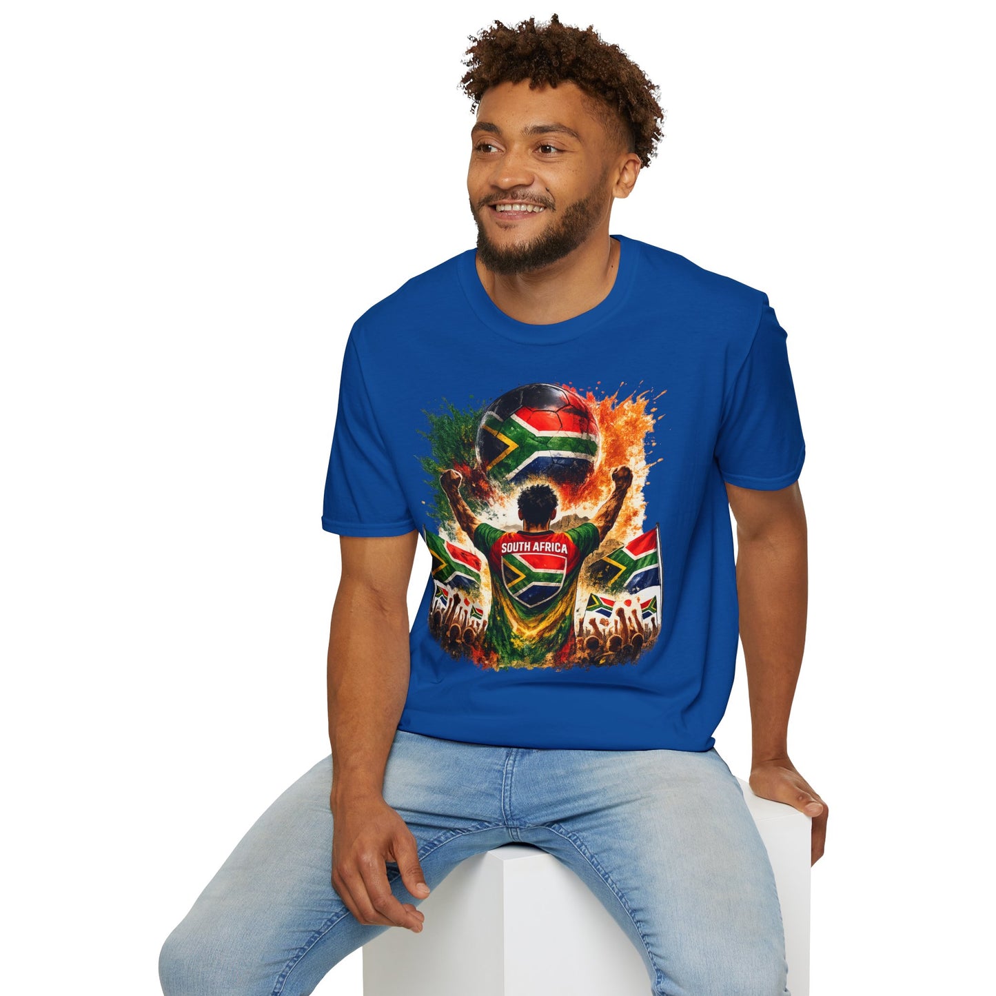 Südafrika Fußball Fan T-Shirt – Südafrika Flagge Supporter Design | Fußball Fanartikel | Geschenk für Fußballfans