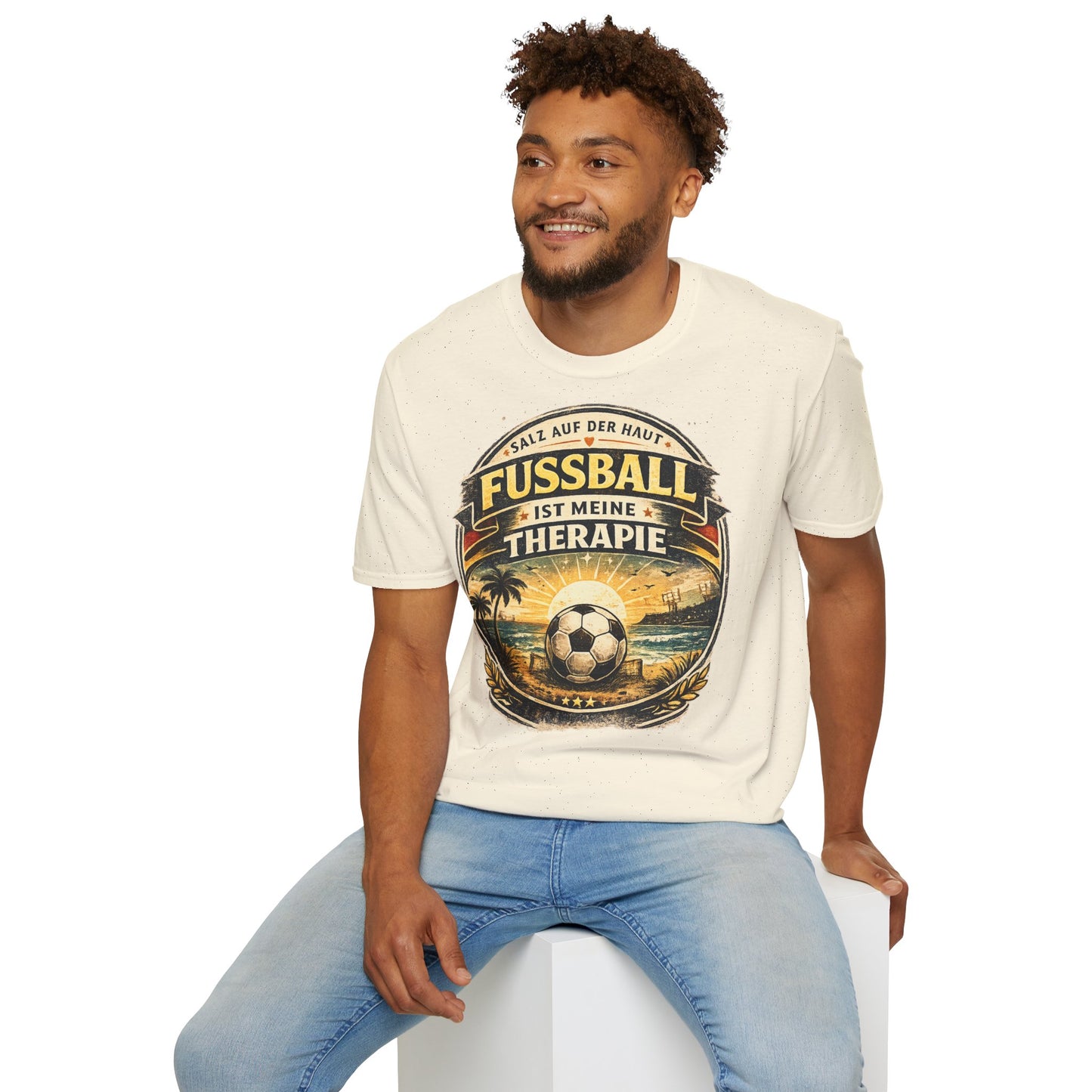 Fußball ist meine Therapie Shirt | Vintage Fußball Sommer Beach Lifestyle T-Shirt