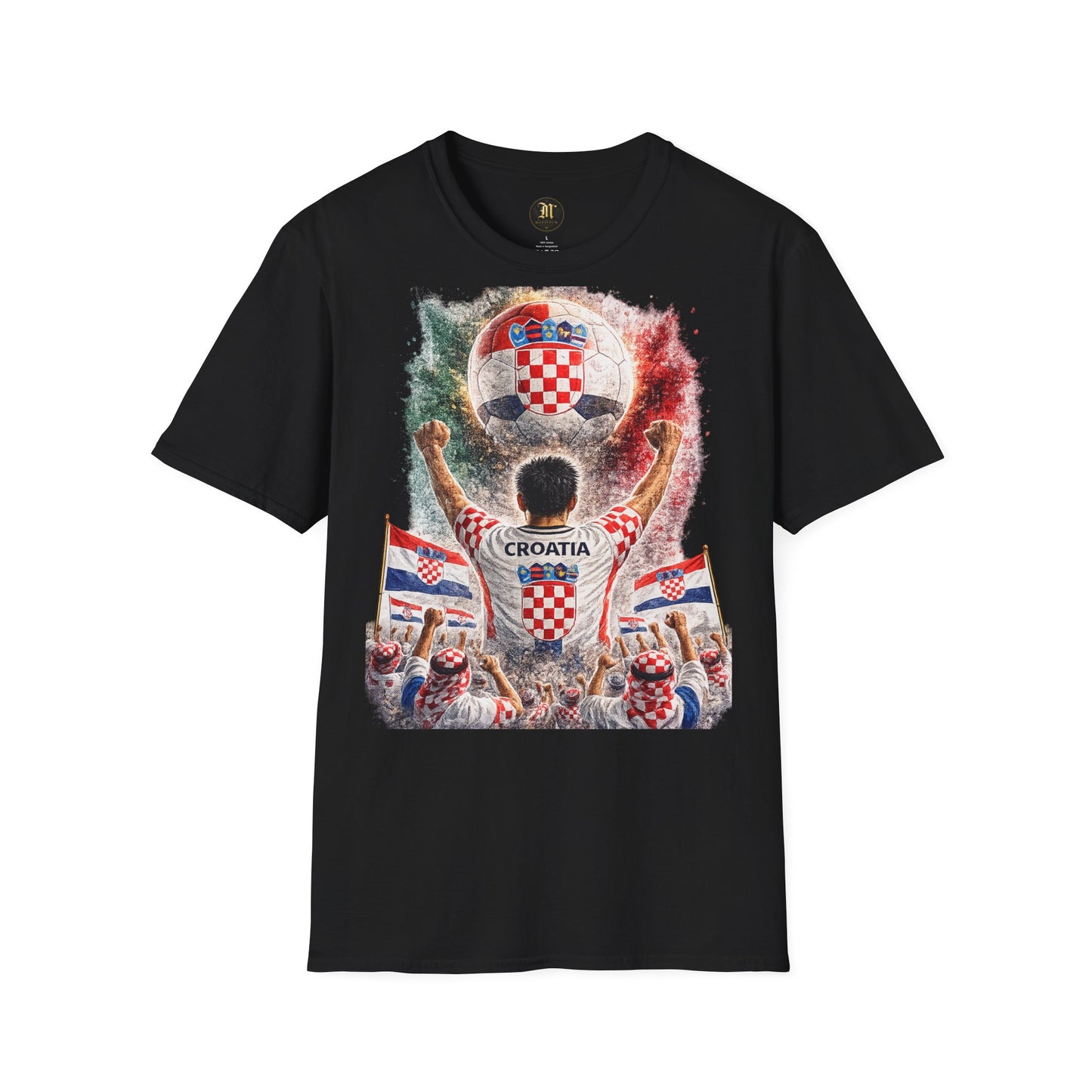 Kroatien Fußball Fan T-Shirt | Kroatien Supporter Shirt | Croatia Fan Design | Fußball Fanartikel | Geschenk für Kroatien Fans