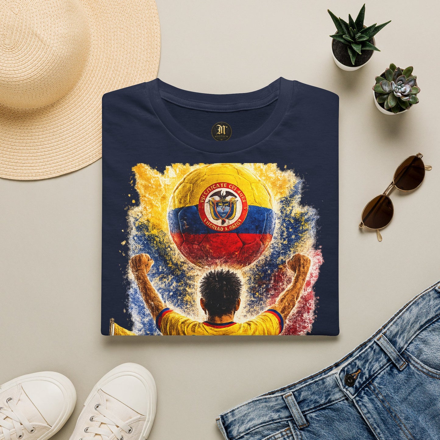 Kolumbien Fußball Fan T-Shirt | Kolumbien Supporter Shirt | Colombia Fan Design | Fußball Fanartikel | Geschenk für Kolumbien Fans