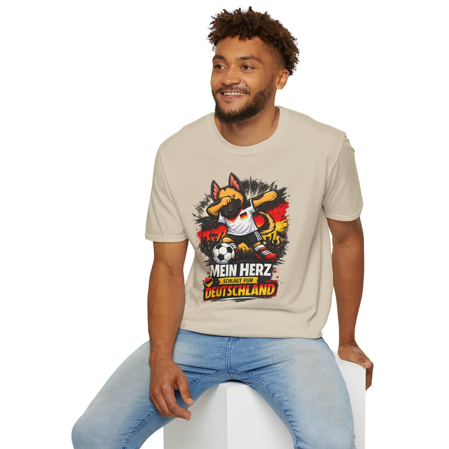 Deutschland Fußball Fan Hund T-Shirt – Schäferhund im Deutschland Trikot | Motivium