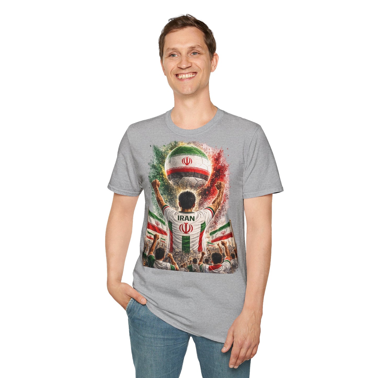 Iran Fußball Fan T-Shirt | Iran Supporter Shirt | Iran Fan Design | Fußball Fanartikel | Geschenk für Iran Fans