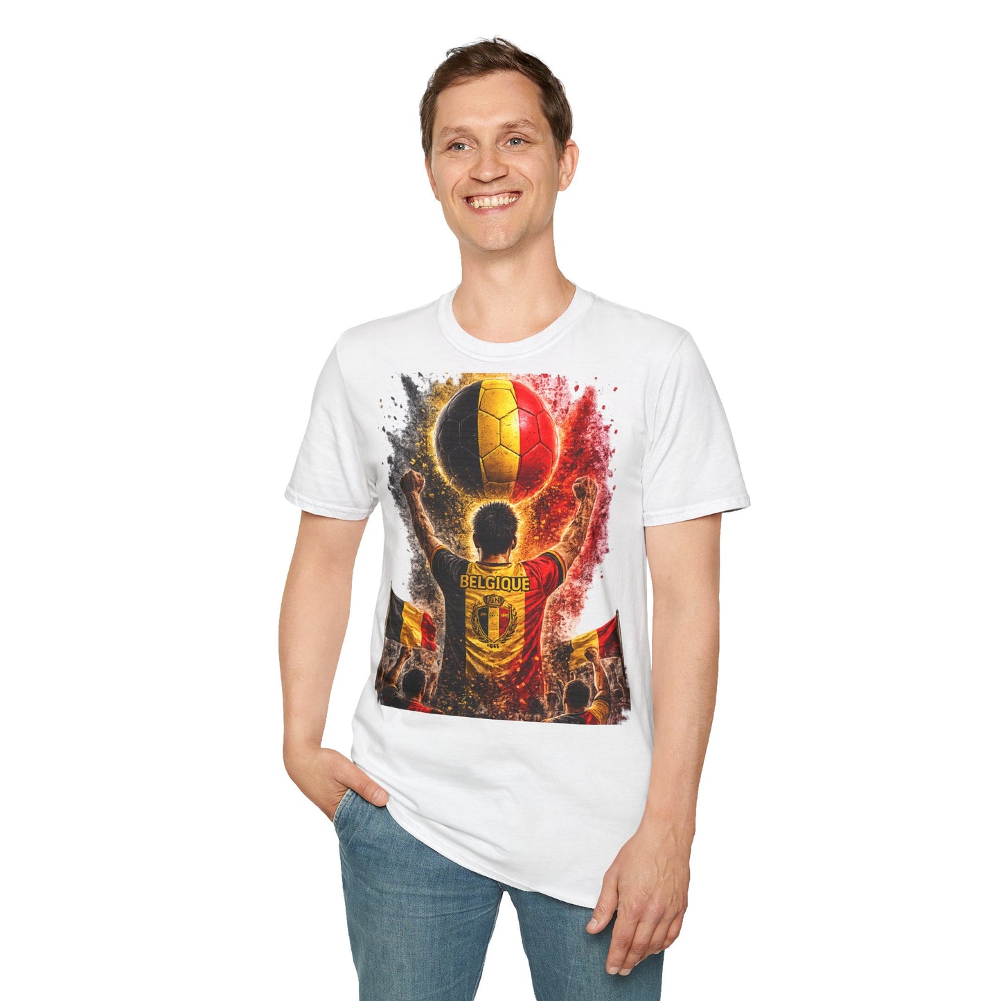 Belgien Fußball Fan T-Shirt | Belgien Supporter Shirt | Belgium Fan Design | Fußball Fanartikel | Geschenk für Belgien Fans