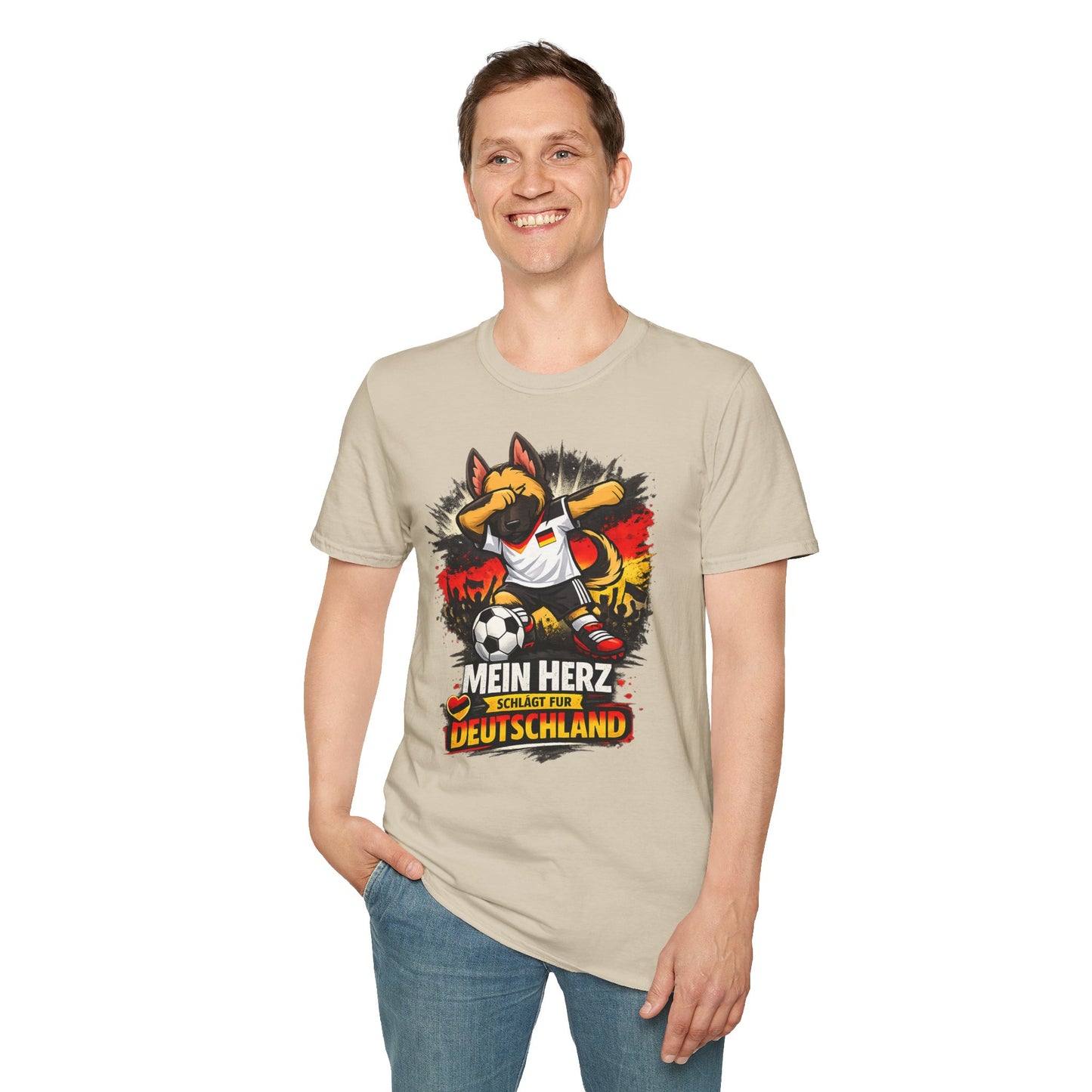 Deutschland Fußball Fan Hund T-Shirt – Schäferhund im Deutschland Trikot | Motivium