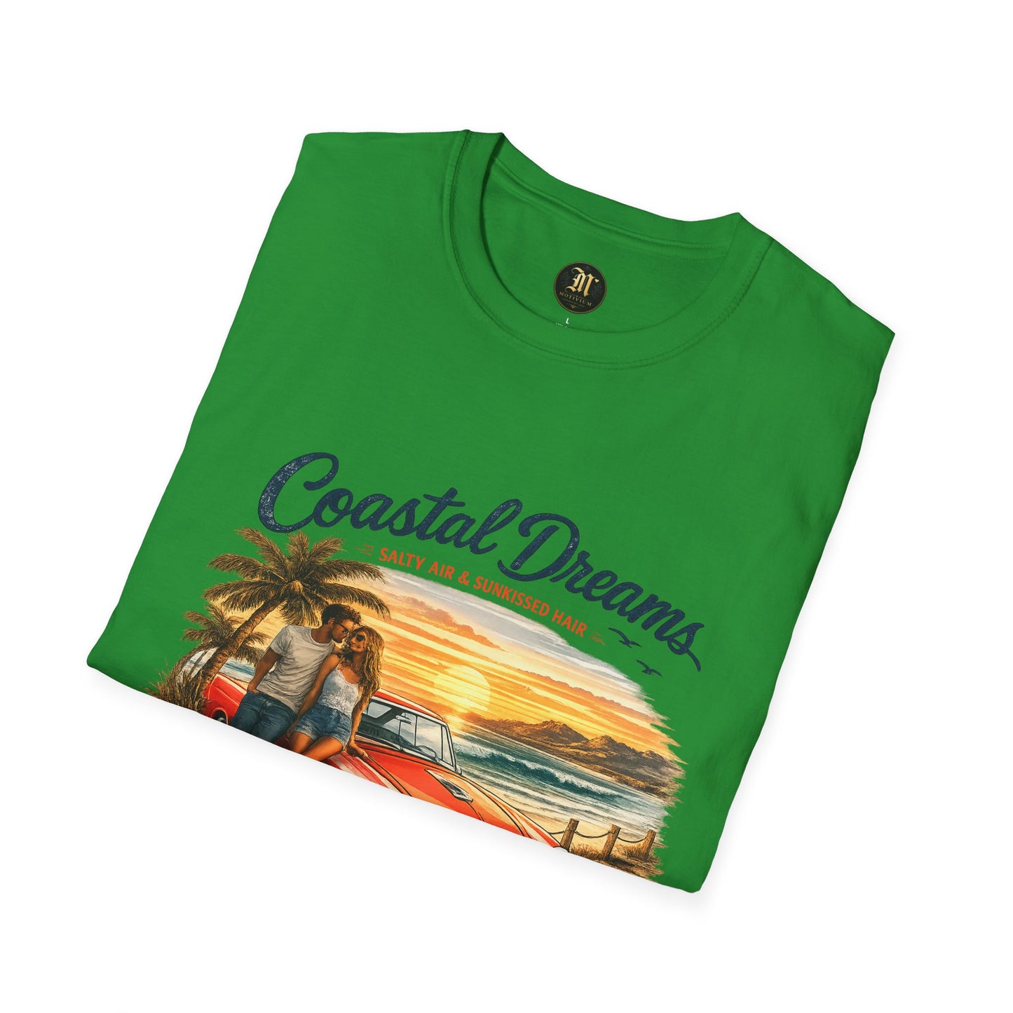 Coastal Dreams T-Shirt – Salty Air & Sunkissed Hair | Vintage Strand Oldtimer Paar Design | Sommer Shirt