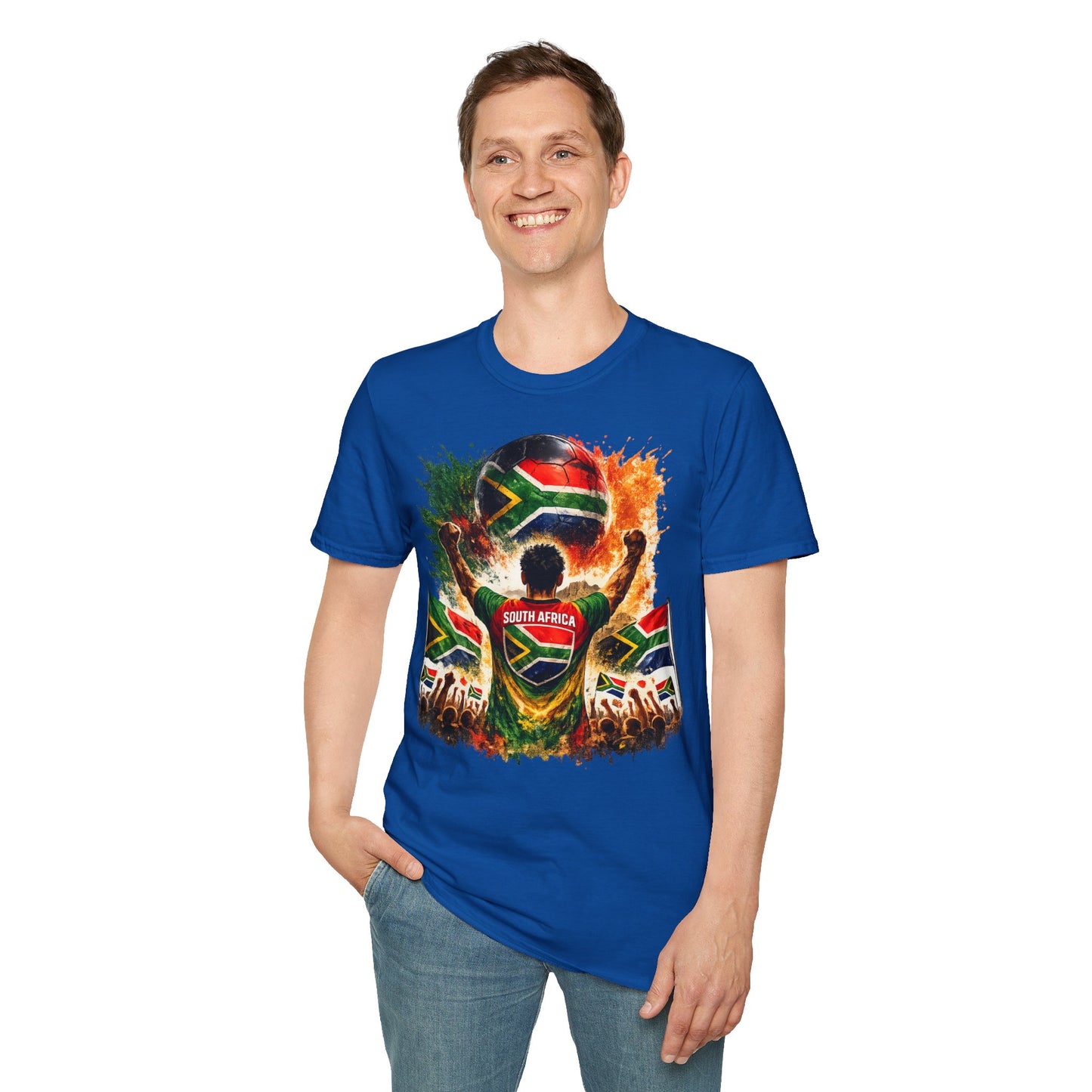 Südafrika Fußball Fan T-Shirt – Südafrika Flagge Supporter Design | Fußball Fanartikel | Geschenk für Fußballfans