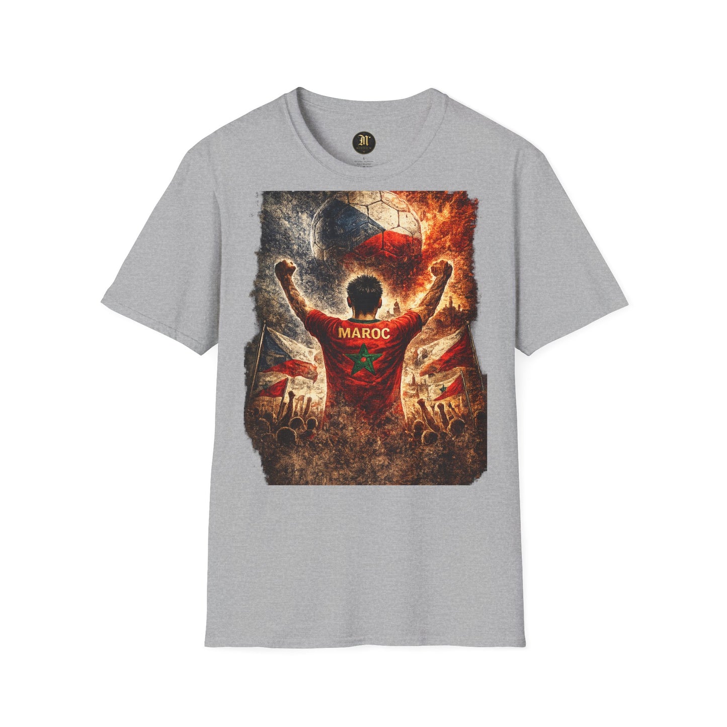 Marokko Fußball Fan T-Shirt | Marokko Supporter Shirt | Morocco Fan Design | Fußball Fanartikel | Geschenk für Marokko Fans